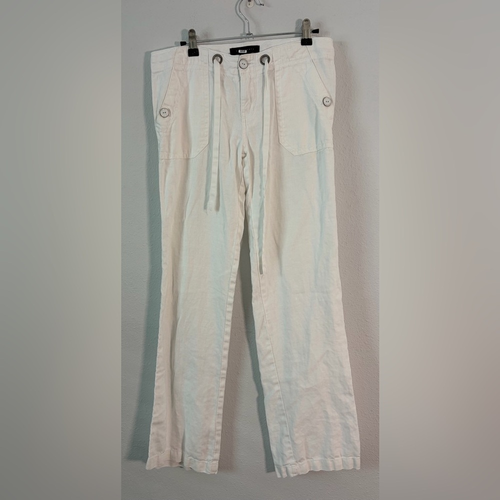 Sanctuary white linen Low Rise pants
